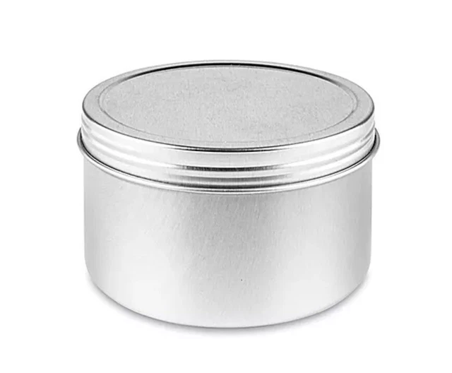 Latas redondas de metal de 8 onzas (paquete de 36) para velas, artes y oficios, almacenamiento y más
