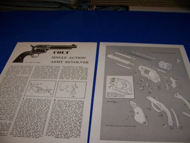 Toy Gun Exploded View COLT SINGLE ACTION Army Rev...takedown/Exploded View/Parts Legend ...