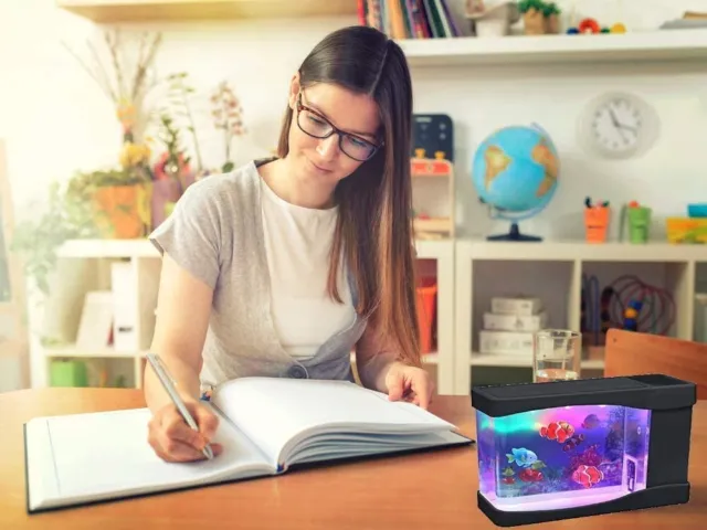 Lightahead® Artificial Mini Aquarium A Sensory Multi Colored LED Swimming Fish T