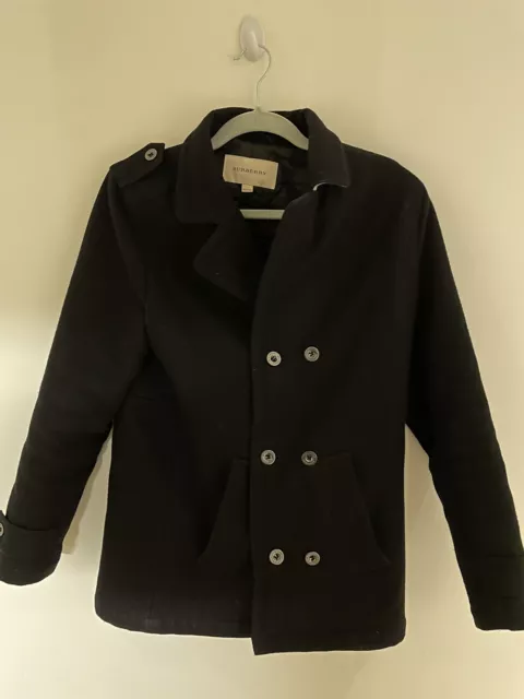 Cappotto Burberry Nero Doppio Petto Bambino. Taglia 14 Anni/164cm