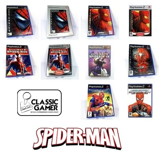 Spider-Man Games: 1, 2, 3, Ultimate, Friend or Foe, Web of Shadows PS2 VG