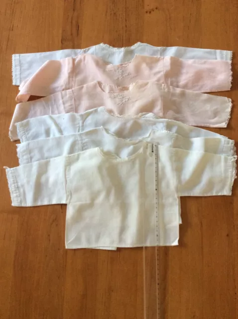 Lot de 6 anciennes brassières bébé poupée baigneur lavables années 50