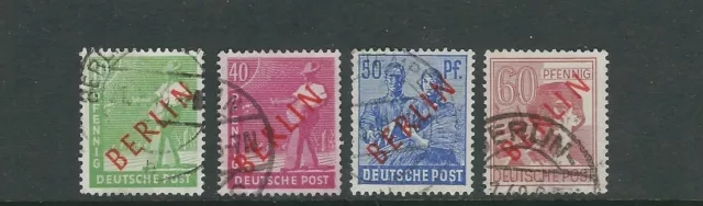 Deutschland Berlin 1948 Überdruck IN Rot 4 Eigenschaften Nur (Scott 9N24 9N28-30