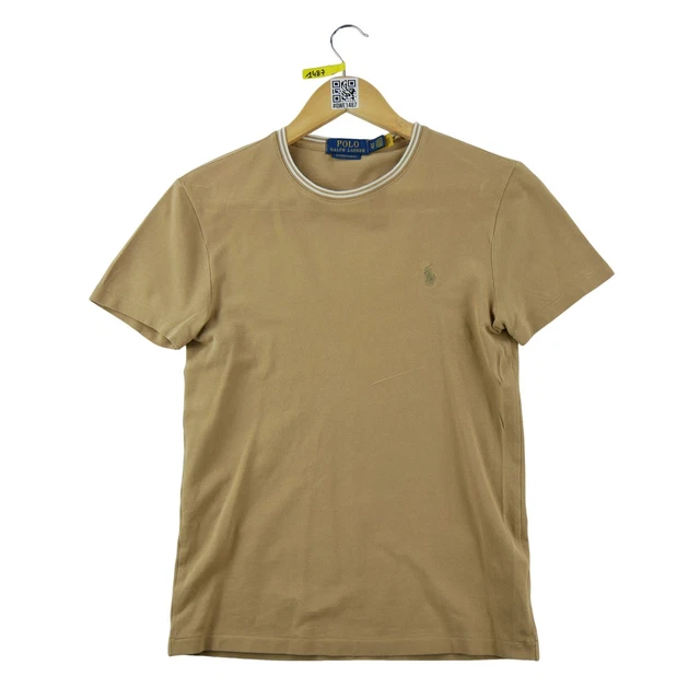 T-shirt Homme Owk – Taille L – Marron – Manches Courtes – 95% Coton, 5% élasthanne