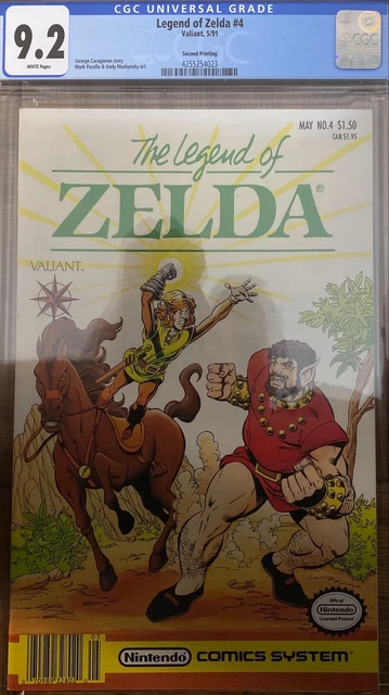 Legend of Zelda #4, CGC 9.2, Valiant  Comic Books Nintendo Mario Link