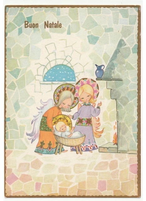 Velle Carte Postale Relgeuse Noël Sante Famlle Jésus Berger