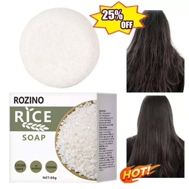 Rice Water Protein Shampoo Bar Soap Moisturizing Anti Hair Loss Hair Regrowth