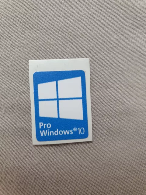 1x Adesivo per Windows 10 win10 Pro Etichetta 20 x 16mm Blu Nuovo