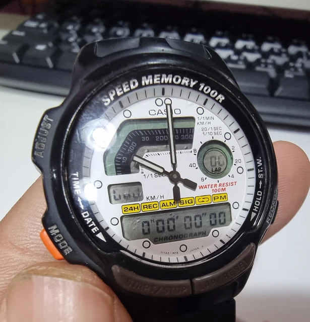 Orologio Unisex Sportivo Digitale Analogico, Multicolore LED, 50M Impermeabile, Nero - 2