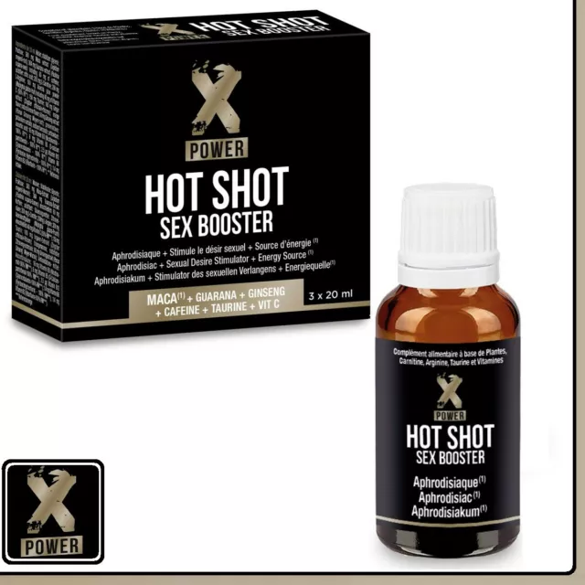 Stimolante sessuale energizzante Hot Shot Sex Booster 3 x 20 ml Afrodisiaco Uomo