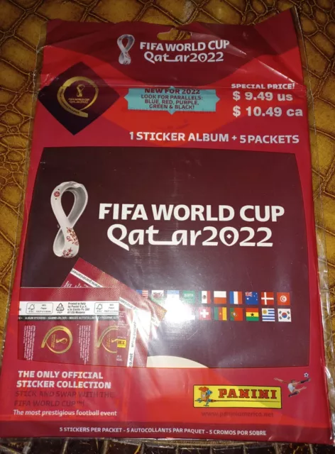 PANINI FIFA WORLD Cup Qatar 2022 Album Avec 5 Packs D'autocollants ...
