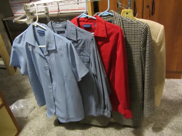 vintage (5) KAREN SCOTT M S L 10 8 shirt blouse coat estate lot SALE!!!