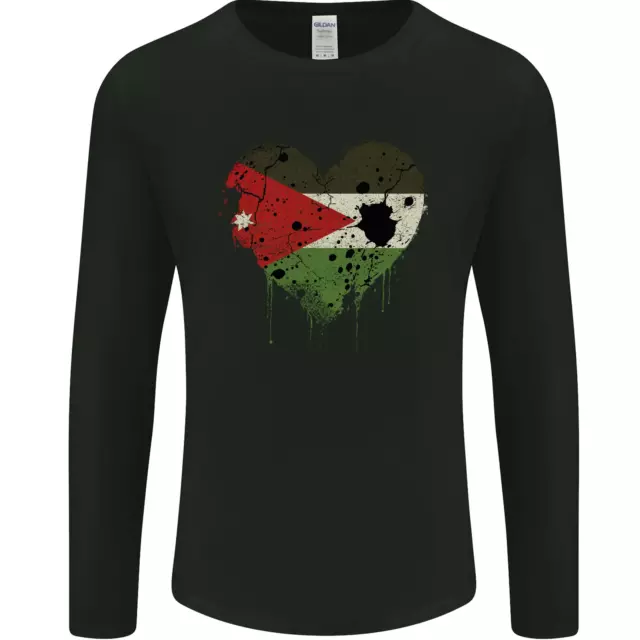 Love Jordan Bandera Jordano Día Fútbol Hombre Manga Larga Camiseta