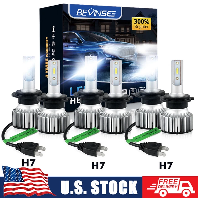 For Benz ML350 2006-2011 6x H7 Combo LED Headlight High Low Fog Light Lamp Bulbs