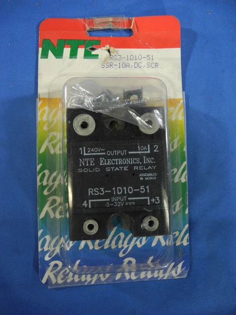 NTE RS3-1D10-51 Solid State Relay 10A 240V New (FREE & FAST SHIPPING!)