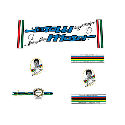 Sticker N.5 Transfer Moser Francesco Moser bicycle decals 