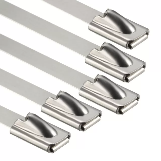 0.18"x3.9" Attache sortie câble verrouillage métal acier Inox 100Pcs
