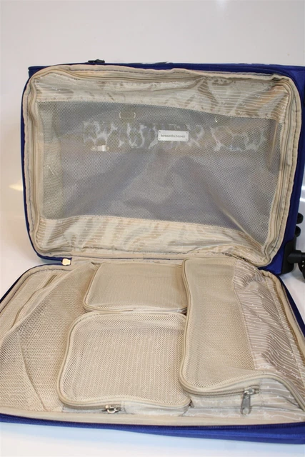 Samantha Brown Navy Leopard NEW 2PC Set Carry On & Tote Luggage S7655-47-2PC 24