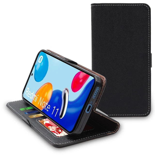 Coque Xiaomi Redmi Note 11, 11S Etui Portefeuille Housse PU Cuir Porte-Cartes