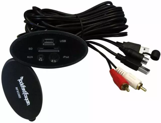 ROCKFORD FOSGATE RFX33SD Media Panel Spruzzi D'Acqua Protetto Presa Con USB