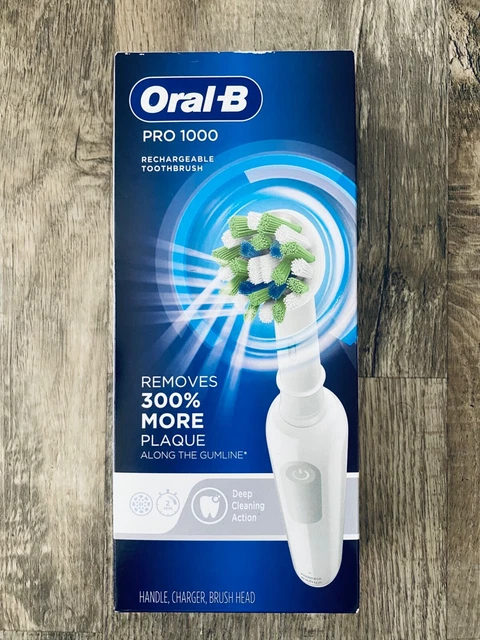 ORAL-B PRO 1000 Deep Cleaning Action Rechargeable Toothbrush - White ...