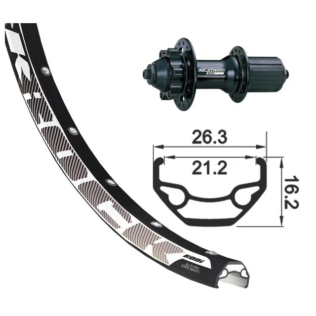 Rear Wheel 27.5 21mm 32H Rodi Schwarz Rock 6-Hole Disc Brake Quick Version 8-10s