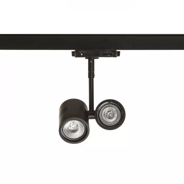 Projecteur Réflecteur BEEBA II pour rail triphasé Noir 230V GU10 2x35W