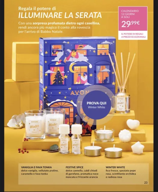 Calendario Dell’avvento Avon 12 Giorni 2023 Fragranze Casa Candele Diffusore