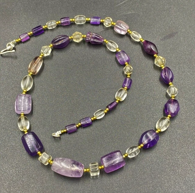 South East Asian Pyu Pagan Antiquity Gems Amethyst Crystal Old Beads Strand