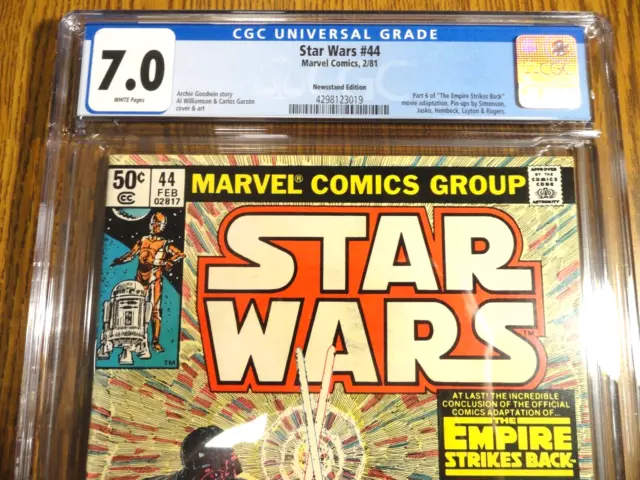 Star Wars #44 Rare Newsstand Empire Strikes Back CGC 7.0 FVF 1st Print Marvel 2