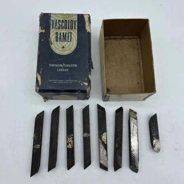 (Qty 8 Vascoloy Ramet Steel Lathe Cutting blanks 1/2” thick
