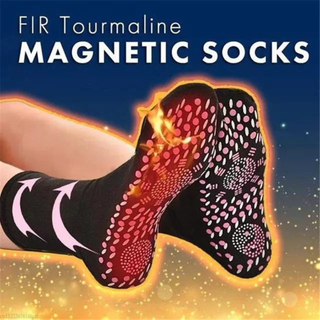 Unisex Self Heating Tourmaline Magnetic Therapy Health Socks Foot Pain Warmth US