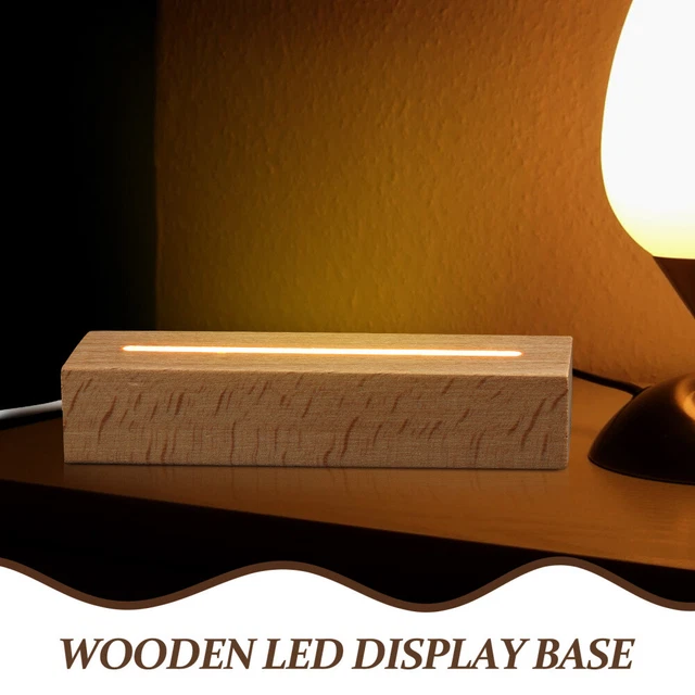 RESIN LAMP BASE Stand Wooden Usb LED Night Light £9.95 PicClick UK