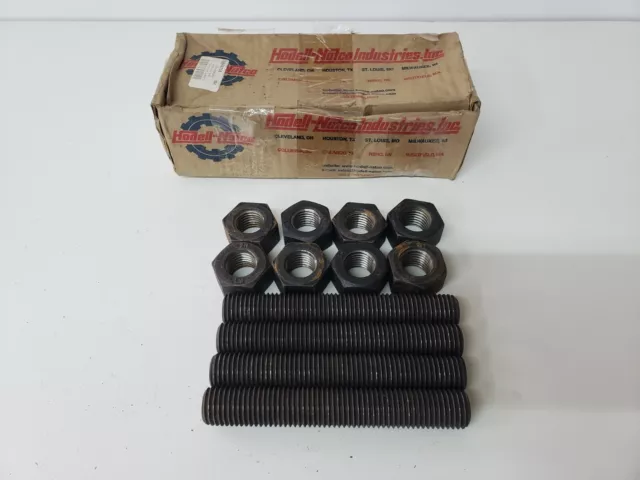 Hodell-Notco 1-8x6-1/2" Long, Uncoated, Steel, Fully Threaded Stud B7SN1000650CP