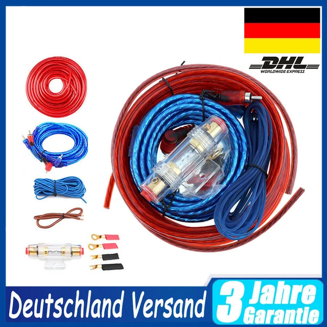 10GA Kfz Verstärker Kabel Set - Komplettes Audio Kabel Set Für Auto Subwoofer