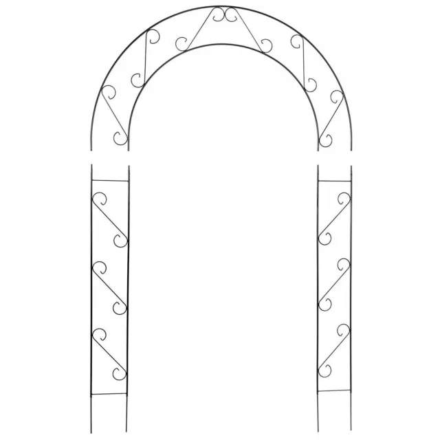 KADAX Arco de Rosas para Plantas Trepadoras, Pérgola, Negro, 160 x 240 cm