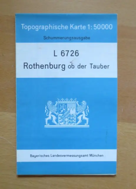 r1-1) Topographische Karte 1 : 50000    Rothenburg ob der Tauber   L 6726