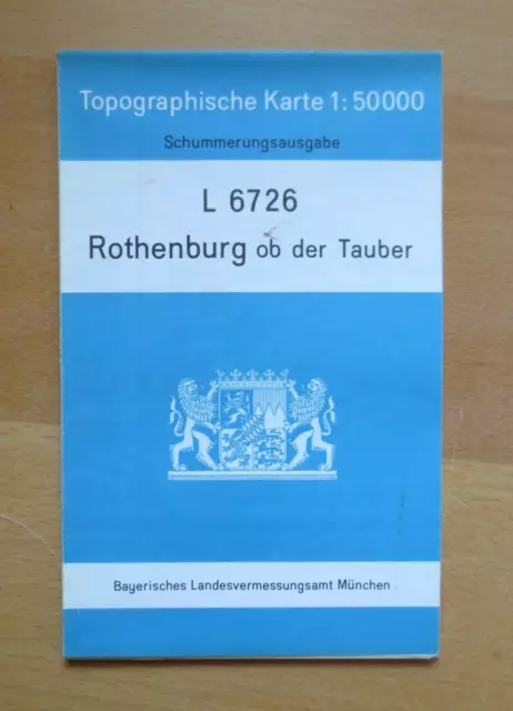 r1-1) Topographische Karte 1 : 50000    Rothenburg ob der Tauber   L 6726
