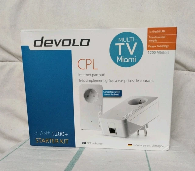 devolo 1359 - Pack de 1 adaptateur CPL (dLAN 200 AVplus) : 1 port Fast Ethernet / prise gigogne intégrée