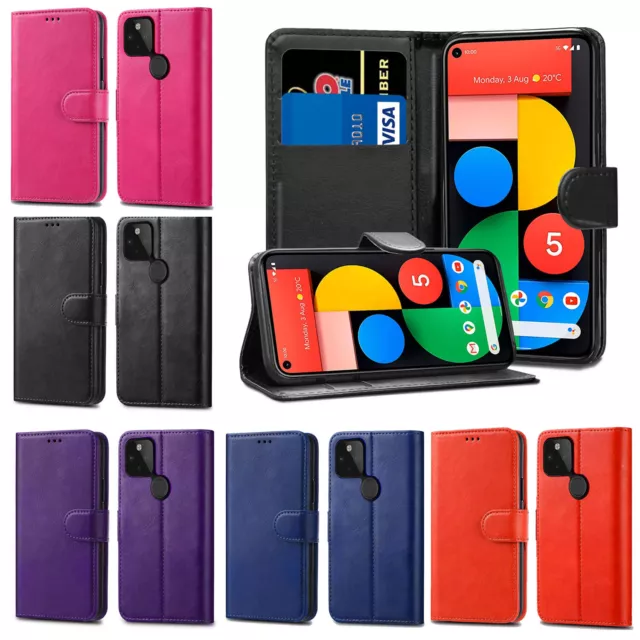 Leather Flip Wallet Case Cover For Google Pixel 7a 6a Pro 5 2 XL 3A 4A 4XL 5G