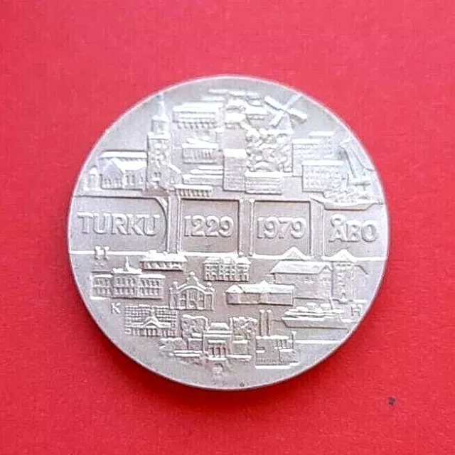 SILBER Finnland 25 Mark, 1979 750 Jahre Turku (1229-1979) SILBERMÜNZE