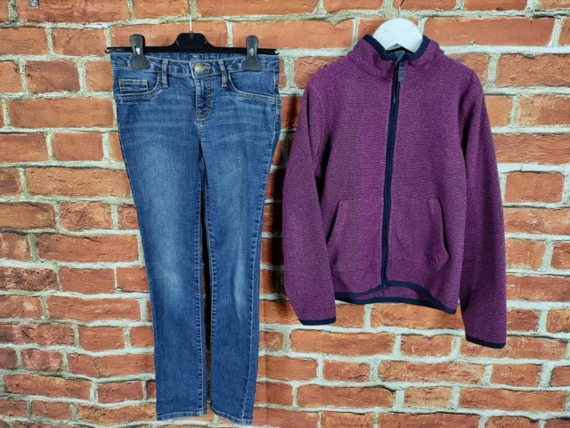 Girls Bundle Age 9-10 Years Weird Fish Gap Skinny Jeans Fleece Jacket Kids 140Cm