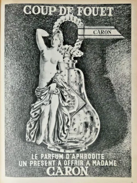 1957 Caron Whip Press Advertisement Aphrodite Perfume To Offer