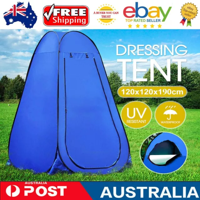 Portable Pop Up Outdoor Change Room Camping Shower Tent Toilet with Carry Bag AU