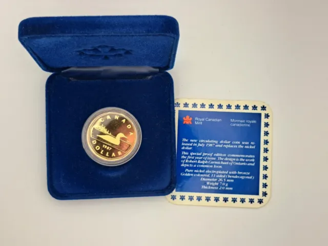 Royal Canadian Mint Commemorative 1987 Loonie Dollar