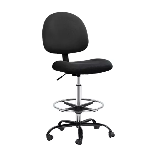 Artiss Office Chair Veer Drafting Chairs Stool Computer Chair Footrest Black