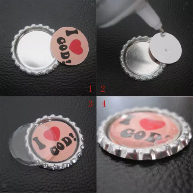 100pcs 1 inch Crystal Clear Adhesive Circles Bottle Stickers
