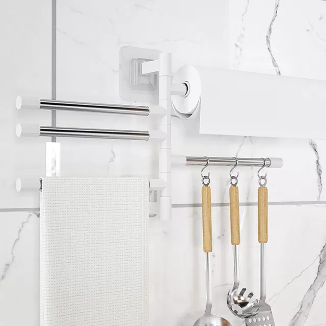 Portatoalla ventosa multiusos baño gancho de pared riel de toalla 3 estilos