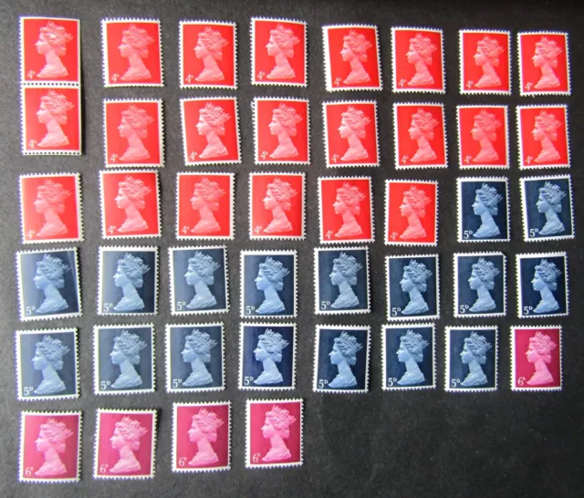 GB QEII Pre-Decimal Unchecked Machin Definitive Stamps U/M & F/M. FREE POSTAGE