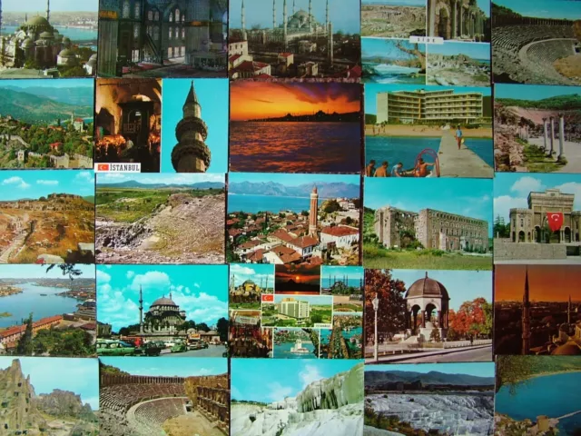 100 Unused Postcards of/from TURKEY.  Mainly Modern size. Good condition.